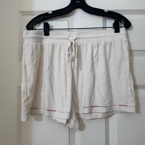 Madewell Cream Athletic Shorts with Elastic Waistband